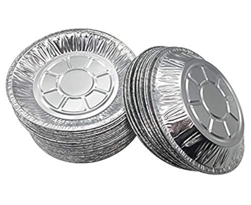 KOOTIPS Premium 6 Aluminum Foil Pie Pans 50pcs/set. Disposable Tin Plates for Pies Tart Quiche Siliver
