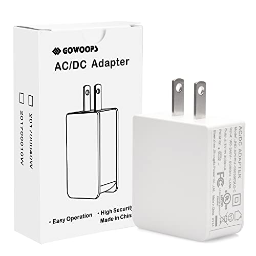 Gowoops 5V 3A Dual Usb Port Power Supply (Ul Listed) #TOP6