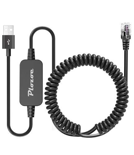 Plozoe A001 Radar Detector Cable With Usb 2.0 To Rj11 Plug,Power Cable For Radar Detectors,Usb 5V-12V Power Cable,For Escort Uniden Radenso Xp Beltronics Cobra Whistler Radar Detector cover
