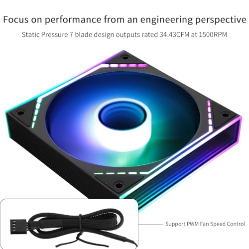 Thermalright TL-M12R-S ARGB CPU Cooling Fan 120mm With S-FDB Bearing - PWM Silent Computer Cooler With Mirror Light Effect - Image 2