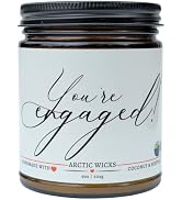 You're Engaged! | Love Spell, 9oz | Arctic Wicks 9oz Natural Coconut Beeswax Candles Amber Jar | ...