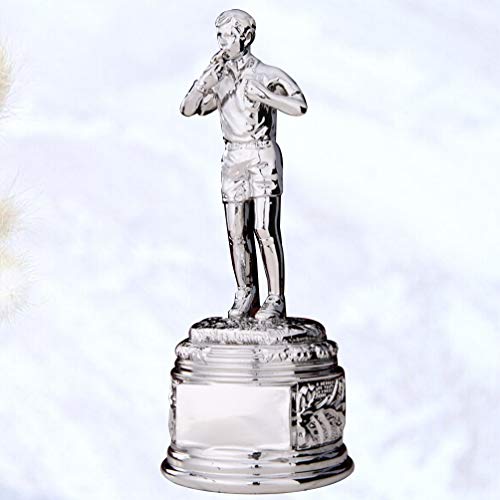 ULTNICE Troféu de árbitro de resina troféu de prata brinquedo de premiação de juiz de futebol com ba