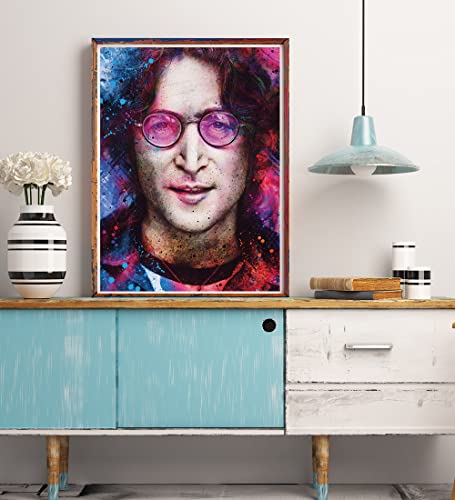 John Lennon Beatles Grande affiche murale 55 x 75 cm - Les Beatles, Paul McCartney, John Lennon, RIngo Starr, George Harrison John Lennon Beatles Grande affiche murale 55 x 75 cm – Image 4