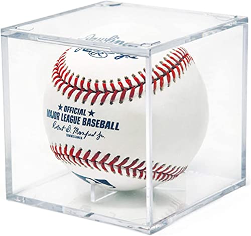 Saftgard Supplies Baseball Square Cube Holder Display Case With Stand #TOP2