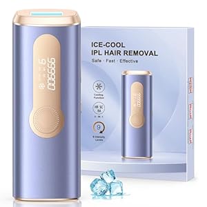 Laser Hair Removal for Women and Men, 3-In-1 IPL Hair Removal Device with Cooling, Safe at-Home Long-lasting Hair Regrowth Reduction, Virtually Painless Alternative to Salon Laser Removal