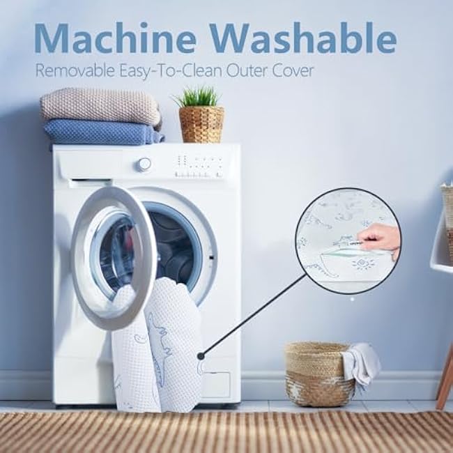 Mochen Trifold Pack and Play Mattress 38x26 Memory Foam Pack n Play Mattresses with Removable Dinosaurs Cover & Carry Bag, Portable Travel Mattress for Pack N Play Playpen Playard