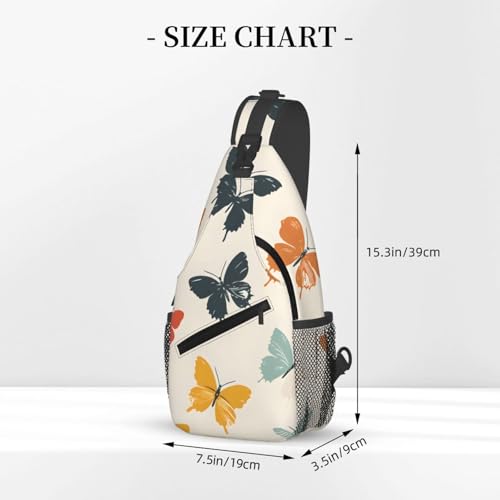 Bolso cruzado colorido con mariposas y flores para viaje miniatura 3