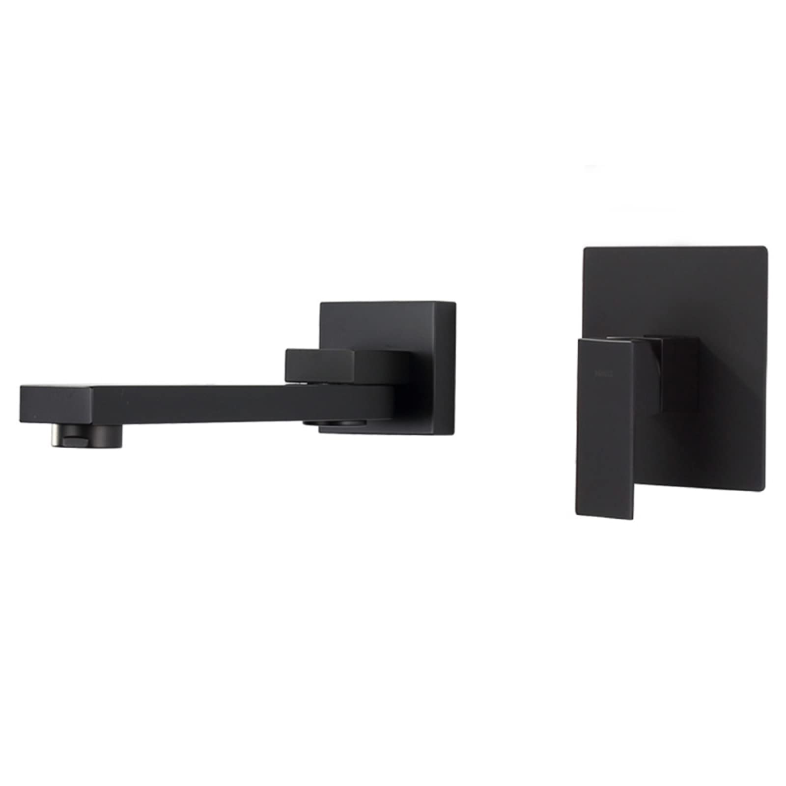 ZYCHSJXA Mount Hot and Cold, Swivel Spout Single Handle Wall Mounted Bathroom Sink Faucet, Black (Color : Chrome)