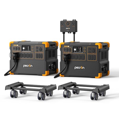 Image of PECRON Portable Power Station Two E3800 LFP with 240V Double Voltage Hub, 3840Wh LiFePO4 Battery Backup, 4200W Solar Generator, Expandable to 53.76kWh Power Station, Fast Charging for Home, Camping