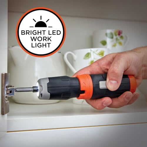 Image of BLACK+DECKER Cordless Screwdriver, Alkaline (BCF601AA)
