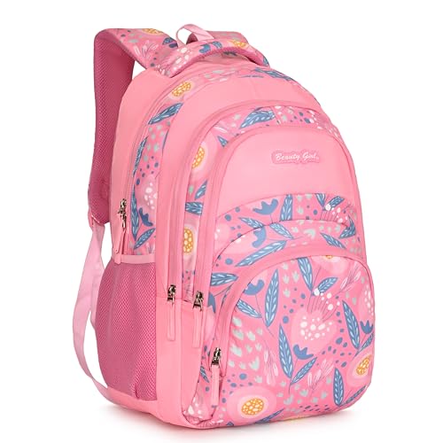 Image of BEAUTY GIRLS BY HOTSHOT FLORAL 1594|SCHOOL BAG|TUTION BAG|COLLEGE BACKPACK|LARGE SIZE|WATER RESISTANT|19 INCH|FOR GIRLS & WOMEN|36 LITERS BACKPACK