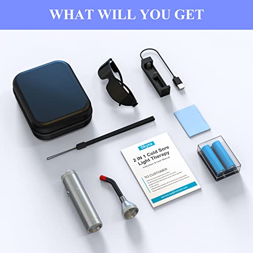 Red Light Therapy Device - Okyna Canker Sore Cold Sore Treatment For Lips,Infrared Light Therapy For Pain Relief And Heal,Fever Blister Treatment For Oral Lip Nose Ear Knee Neck Joint,Muscle Body #TOP6