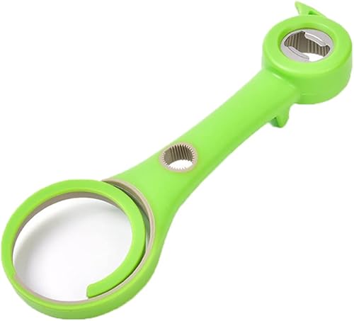 Muellery Multifuncional 6 en 1 abridor de botellas tarro abrelatas comodidad fácil de usar hogar multi cocina herramientas verde CW00542Green