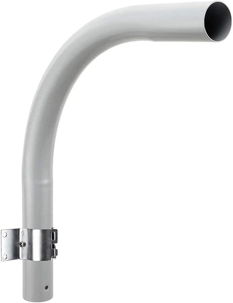 Silver LED Dusk to Dawn Light Bracket Wrap Around Wood Pole Kit 1.64 inch (Wood Pole Bracket Silver)