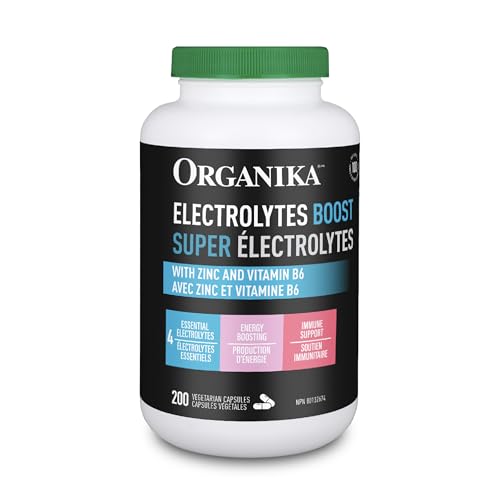 Electrolytes Boost Capsules - Healthy Hydration and Energy Boost, Infused with Zinc and Vitamin B6 for Enhanced Immunity and Muscle Function, BPA and Gluten Free - 200vcaps