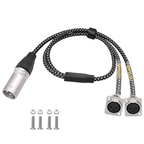 Répartiteur XLR mâle à 2 femelles type Y sans soudure pour panneau de brassage haut de gamme