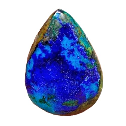 Azurite malachite naturelle poire 29x20x5mm cabochon pierre fabrication bijou collier