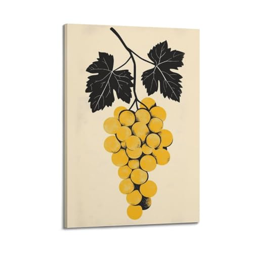 Toile raisin jaune géométrique JIDUHON art mural pour salon moderne