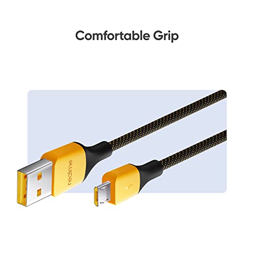 Image of realme 10W Fast Charging Micro-USB Cable (Braided, Black)