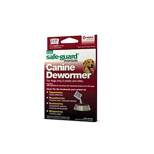 Safe-Guard (fenbendazole) Canine Dewormer for Dogs, 4gm pouch (ea. pouch treats 40lbs.)