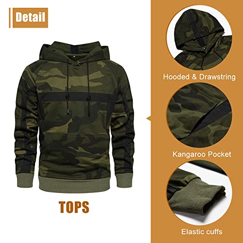 Mantors Mens Camo Tracksuit Casual Hooded Track Suits Long Sleeve Hoodie And Sweatpant Jogging Sweatsuit Tz105 Green 2Xl #TOP2