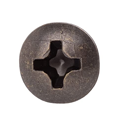 Uniqantiq Hardware Supply #5 X 1/2 Inch Antique Brass Round Head Phillips Drive Wood Screws thumb #2