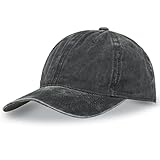 Vintage 100% Cotton Washed Baseball Cap Adjustable Size，Classic Low Profile Plain Retro Unisex Dad