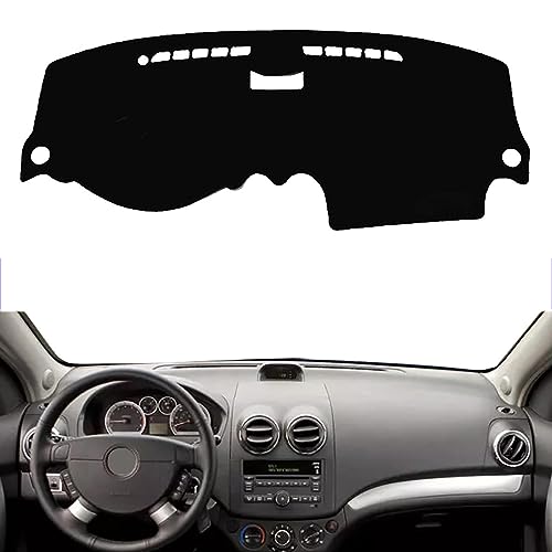 HATHWAY Fit for Chevrolet Aveo 2003-2011,Car Dashboard Cover,Black Dashmat Cover Dash Mat,Dash Board Cover Mat,Car Interior Accessories