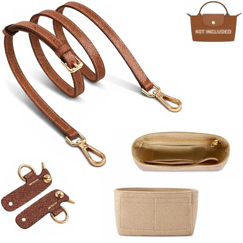 Image of Chispee Leather Shoulder Strap Replacement Set, Adjustable Purse Strap Extender for Crossbody Bag Conversion