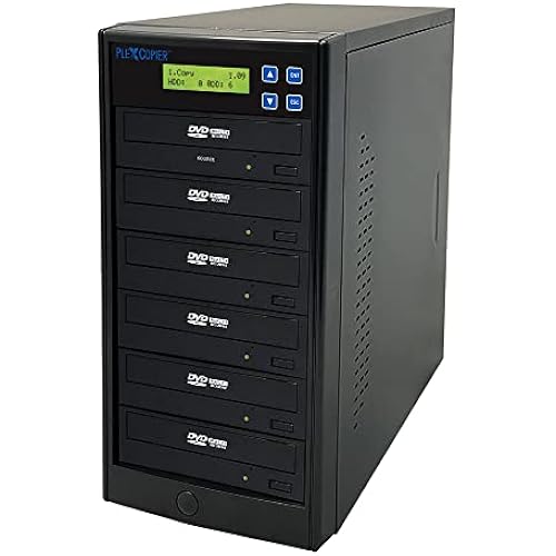 24X SATA 1 to 5 CD DVD M-Disc Supported Duplicator Writer Copier Tower with Free DVD Video Copy Protection