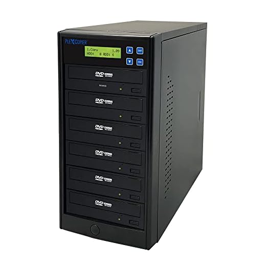 PlexCopier 24X SATA 1 to 5 CD DVD duplicator Writer Copier Tower (5 Target)