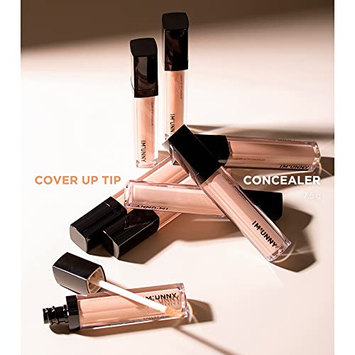 Im Unny Full Cover Up Tip Concealer (02.Sand Beige) For Under Eye Dark Circles, Blemishes, Freckles | Lightweight Waterproof Liquid Concealer With Matte Finish 7.5. G / 0.26 Oz | K-Beauty Makeup #TOP4