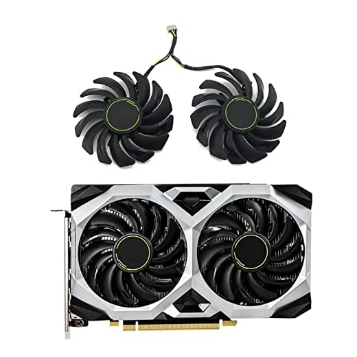 Yanluo 2pcs / parti PLD09210S12HH GTX 1660 1660 TI FAN-kompatibel for MSI GeForce GTX 1660 SUPER Ti Ventus XS Grafikkort Gpu Kylfläkt rejoicing