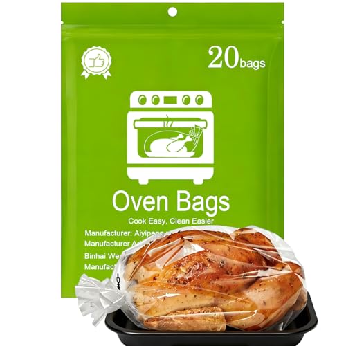 Oven Bags for Roasting Seafood Boil Bags Roasting Chicken Bags Meat & Fish Multi Purpose Cooking Bags 9.8 x 15 20 Count