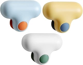 COLLBATH Práctico Juego De 3 Cepillos para Limpiar Ventanas Limpiacristales para El Hogar El Coche Y Los Azulejos Fácil Manejo Y Limpieza A Fondo Color Amarillo Y