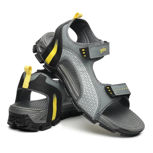 Image of YOHO TrailX Sports Sandals for Men, Cushion Comfort, Lightweight & Anti Skid Floaters for Walking & Trekking, Footwear for Man /Boys /Gents