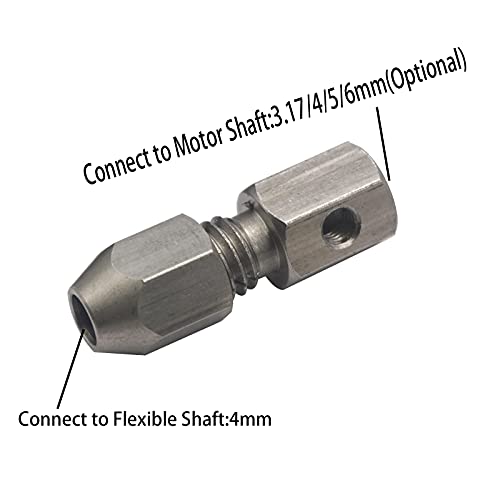2Pack Vgoohobby Cnc Stainless Steel Rc Flex Collet Coupler Flexible Coupling Motor Shaft Locker For Diy Rc Boat Submarine (3.17Mm To 4Mm) #TOP2