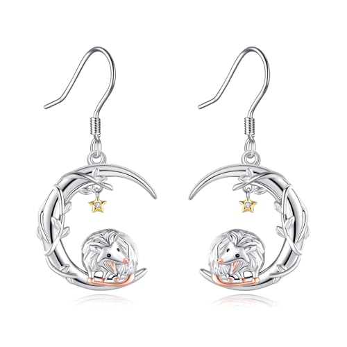 Boucles d'oreilles possum lune, un bijou animalier poétique