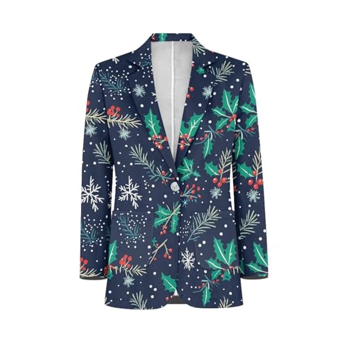 Blazer Men Lightweight Men's Suit Jacket for Christmas Party Banquet Regular Fit Mens Sport Coats with Pockets2