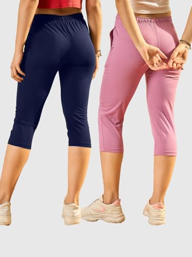Image of Modeve Women Solid Cotton Blend Capri for summer|| Summer Wear