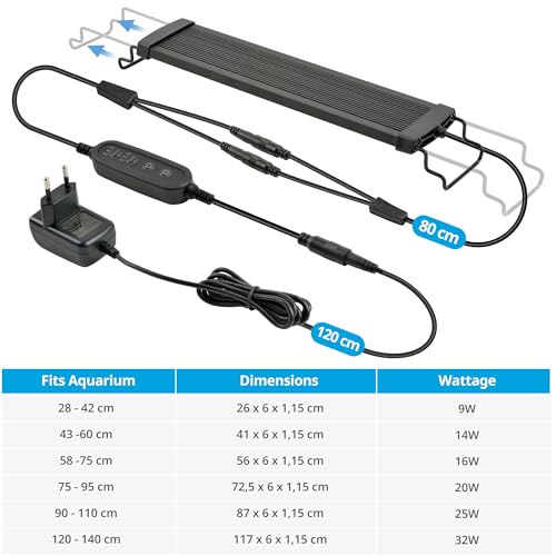 NICREW-SlimLED-Plants-Aquarium-Beleuchtung-volles-Spectrum-Aquarium-Lampe-mit-Timer-fur-Wasserpflanzen-und-Suswasser-Becken-28-42-cm-9W | Dealmeister.io Alt tag für bilder post titel
