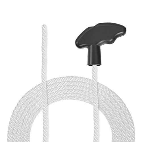 sourcing map Recoil Starter Rope with Soft Handle 4mm Dia 1.3 Meter 4ft Nylon Pull Cord for 168F 170F Lawn Mower Trimmer Chainsaw Engine Part