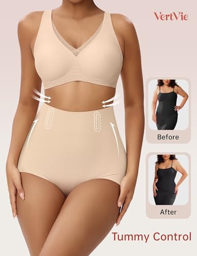 Image of Vertvie Tummy Control Shapewear Shorts Butt Lifting Seamless | Breathable Micro-hole Fabric, High Waisted Body Shaper, Everyday Comfort, Thigh Slimmer, Invisible, Girdles for Under Dresses