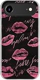 DorisMax for iPhone Air Case Cute - Wireless Charging Compatible - Dual-Layer Hard Shell + Silicone Cover - Shockproof Protective Phone Case for iPhone 17 Air - Sexy Pink Lips