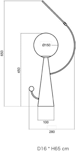 Miniatura 2 de ZHYH - Lámpara de mesa creativa con bola de cristal estilo nórdico lámpara de noche para dormitorio estudio oficina modelo azul lámpara de habitación