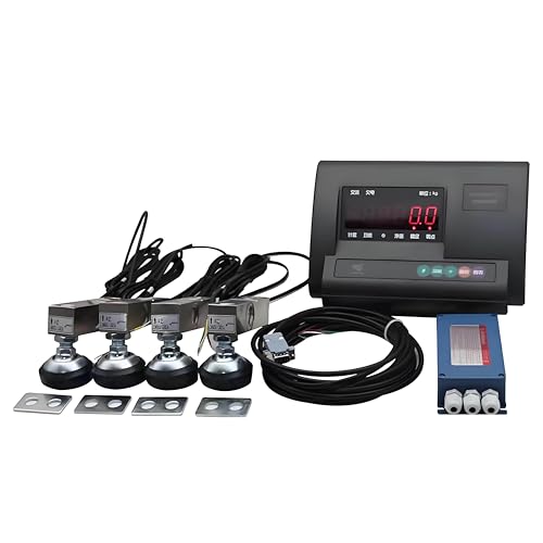 XUXIAO Kit de báscula de plataforma para ganado, 5000 kg/4,999.9 kg de carga máxima, kit de báscula de ganado, para plataforma, banco, suelo, puente pesado, báscula de camión