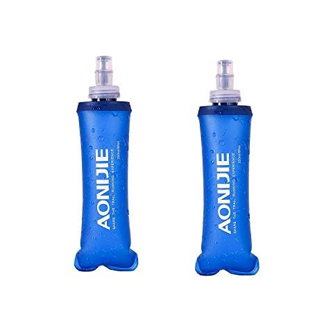 Paquete de 2 botellas de agua de hidratación suave de TPU sin BPA plegable Cover