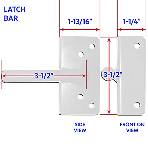 Jake Sales Self Closing Vinyl Fence Gate Single Gate Hardware Kit White (For Vinyl, Pvc Etc. Fencing) Fence Gate Kit - Single Fence Gate Kit Has 2 Hinges And 1 Latch W/Screws (Lockable Both Sides) #TOP3