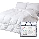 HOMESCAPES 3 in 1 All Seasons King Size 13.5 Tog (4.5 + 9), Luxury Duck Feather & Down Quilt, Anti Allergy 100% Cotton Cover Down-Proof Winter Duvets, Washable RDS & OEKO-TEX Certified
