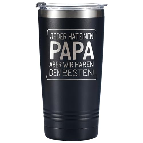 Onebttl Geschenke für Papa Thermobecher - Wir Haben Den Besten - Lustiges Geburtstagsgeschenk von Kindern 590ml